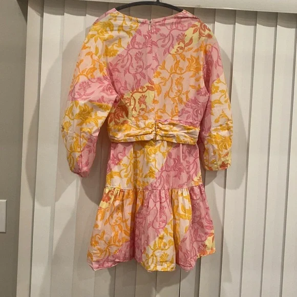 Yellow Cutout Mini Dress" by Derek Lam 10 Crosby - Picture 11 of 13